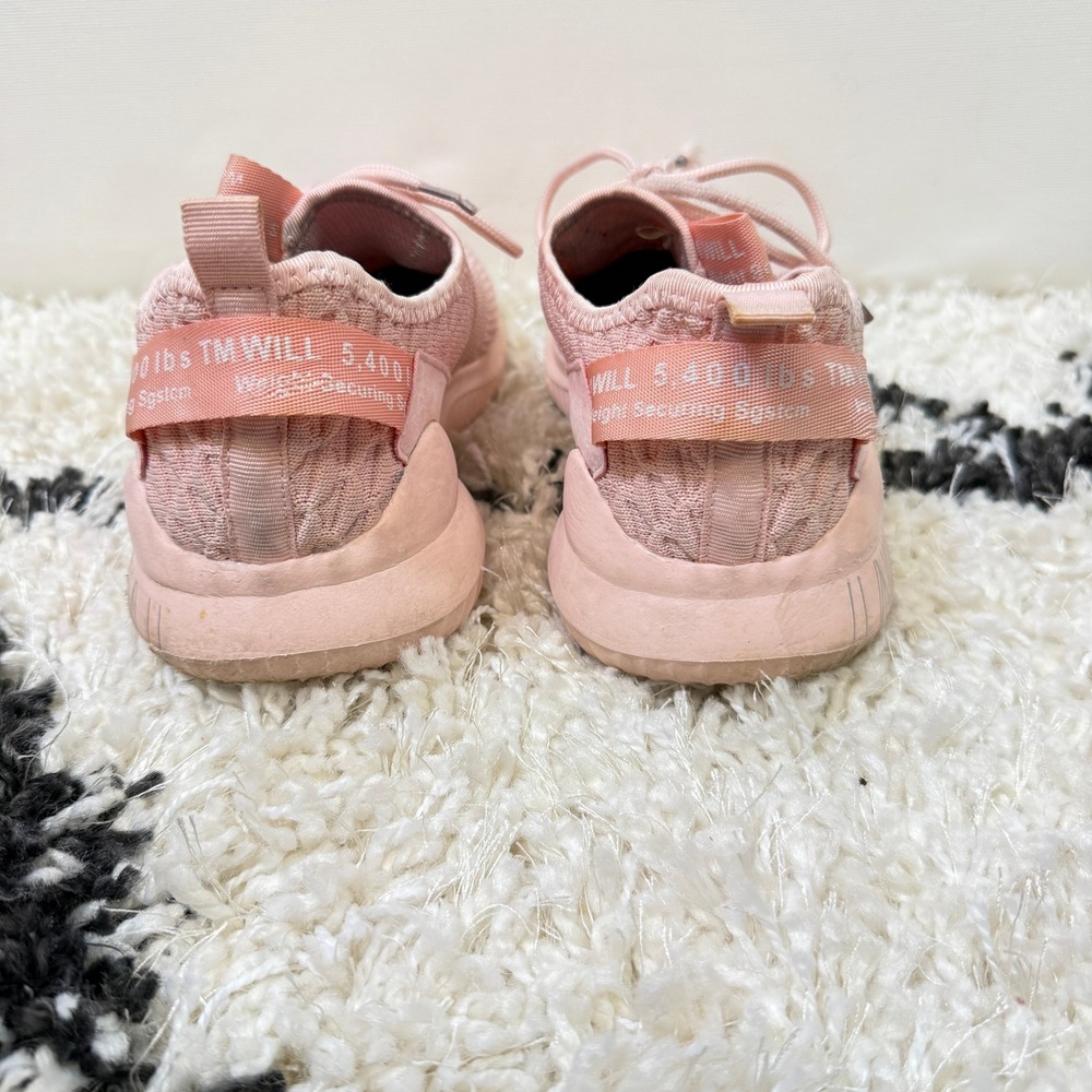 TM WILL LOVE Pink Textured Knit Lace Up Athletic Running Sneakers Size 37 Womens - Picture 4 of 9